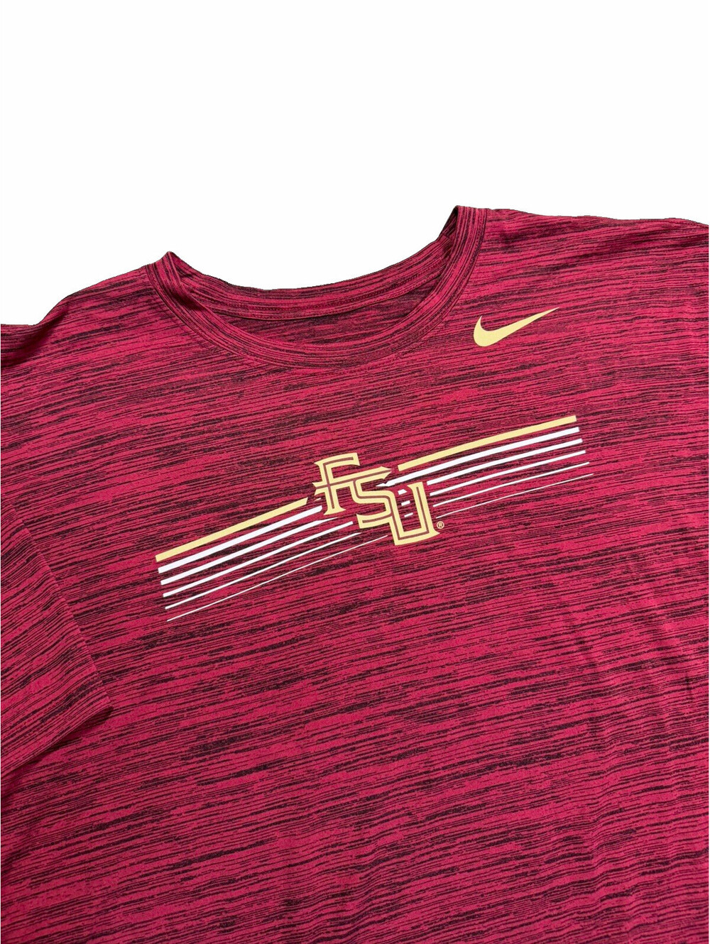 Nike FSU Dri-FIT Florida State Seminoles Garnet Short Sleeve Shirt NCAA Size XXL